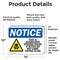 Signmission Fast And Aggressive Spiders Inside Sign With Symbol, 14 in W x Rectangle, Vinyl Decal OS-2PACK-NS-D-1014-L-12485 - alternate 6